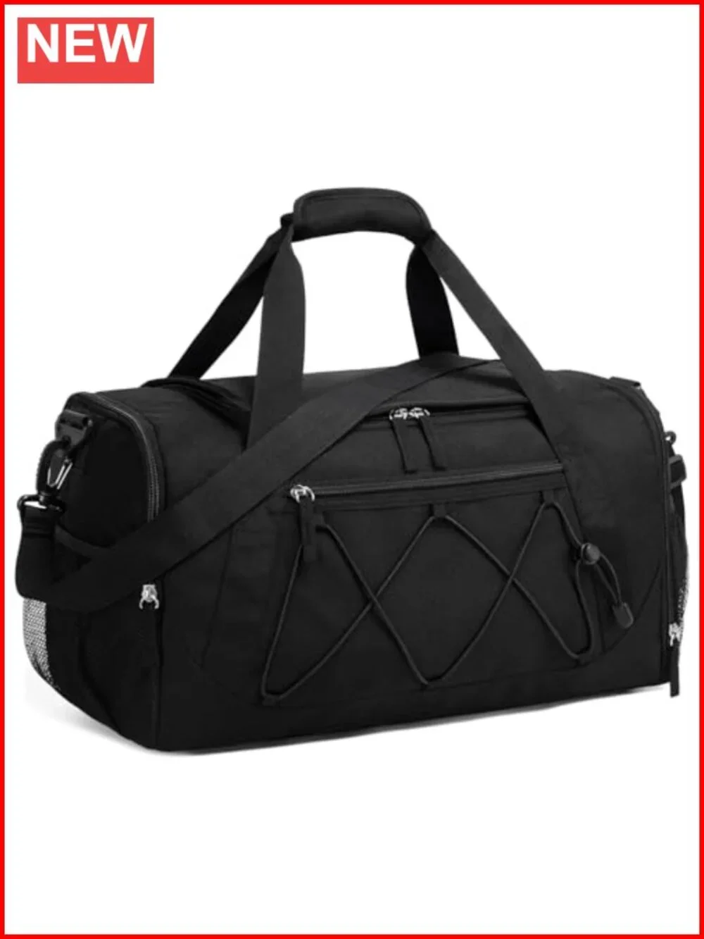 Lightweight Polyester Duffel Bag with Shoe Compartment for Travel Gym